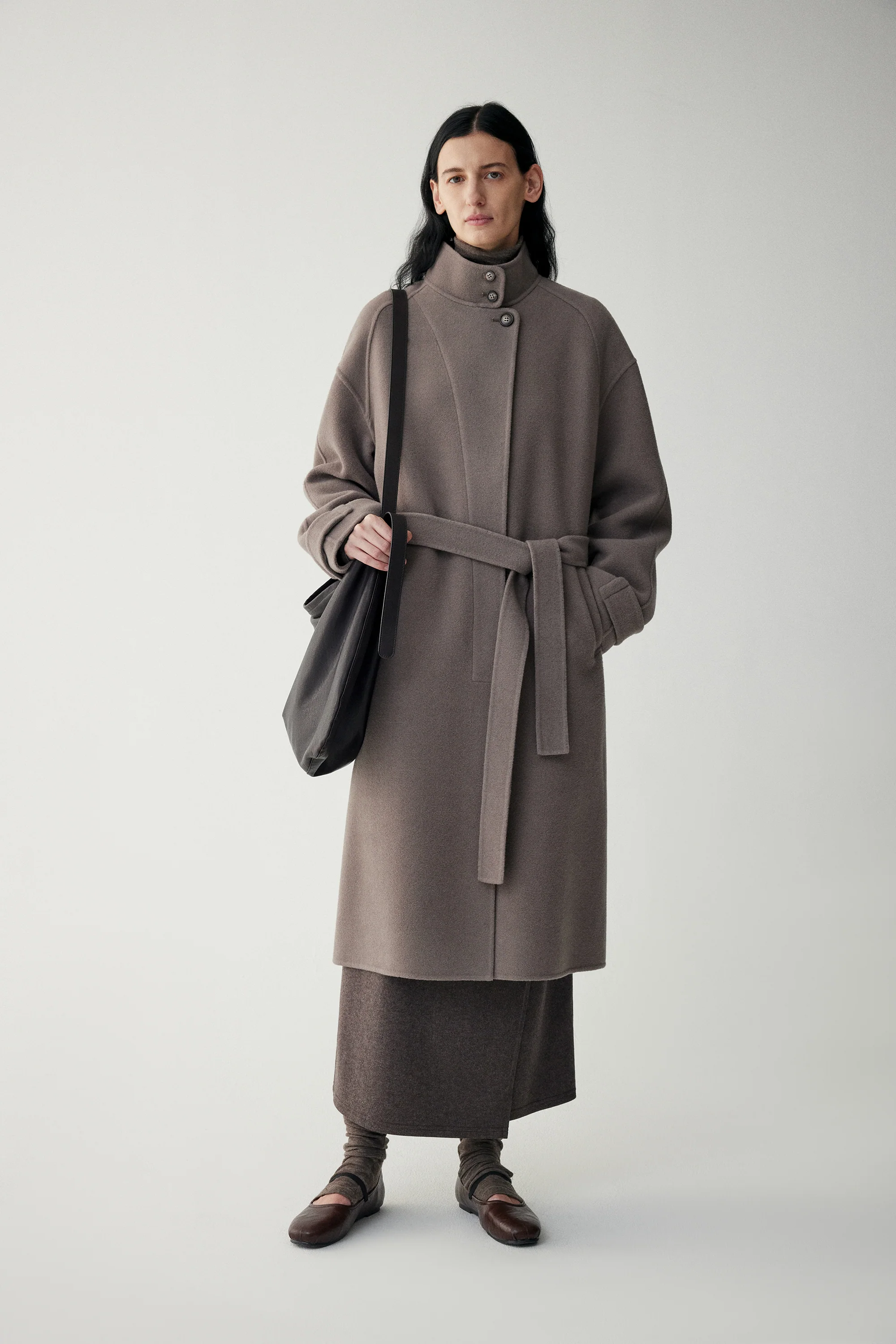 Stand-Collar Cashmere Coat - Image 4
