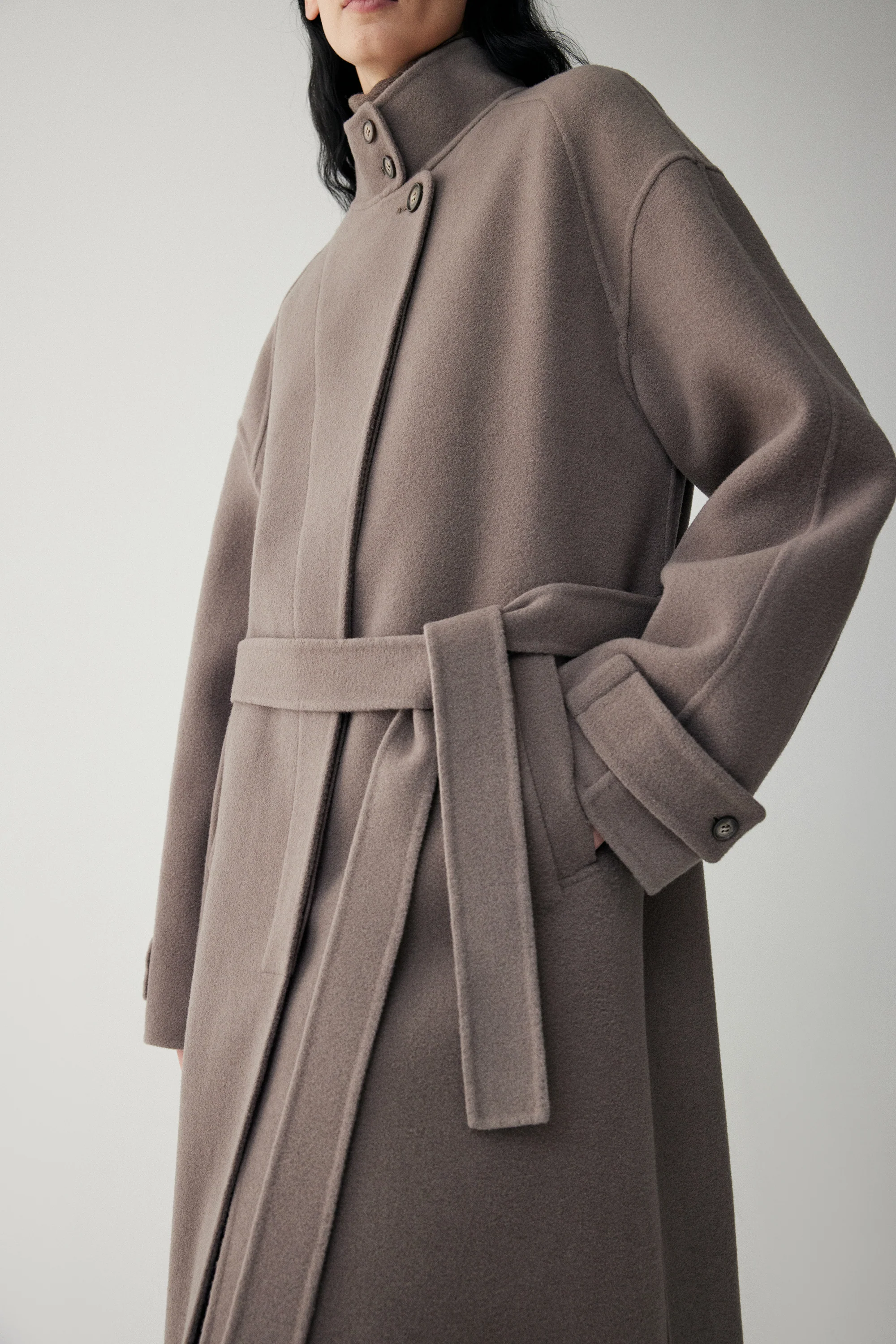 Stand-Collar Cashmere Coat - Image 8